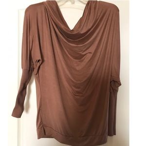 Brand New with Tags! Mocha Suede Blouse